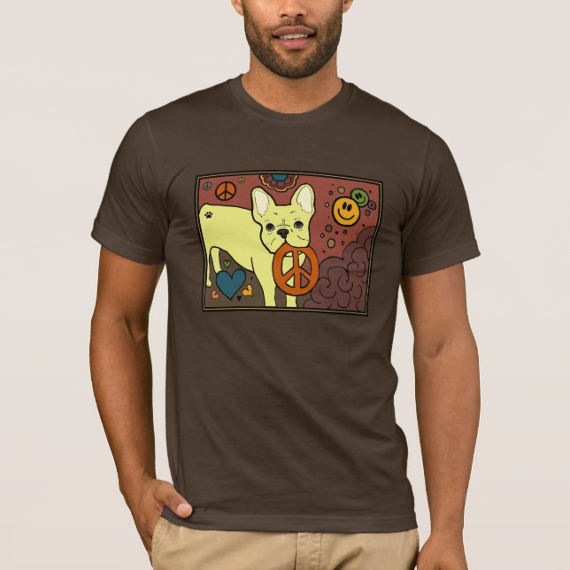 French Bulldog Peace T-Shirt (Front)