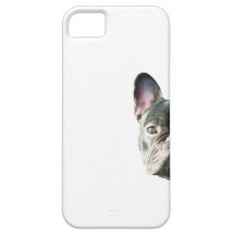 French Bulldog 'peeking' cell phone case