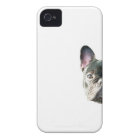French Bulldog 'peeking' cell phone case