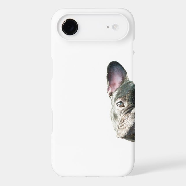 French Bulldog 'peeking' cell phone case (Back)