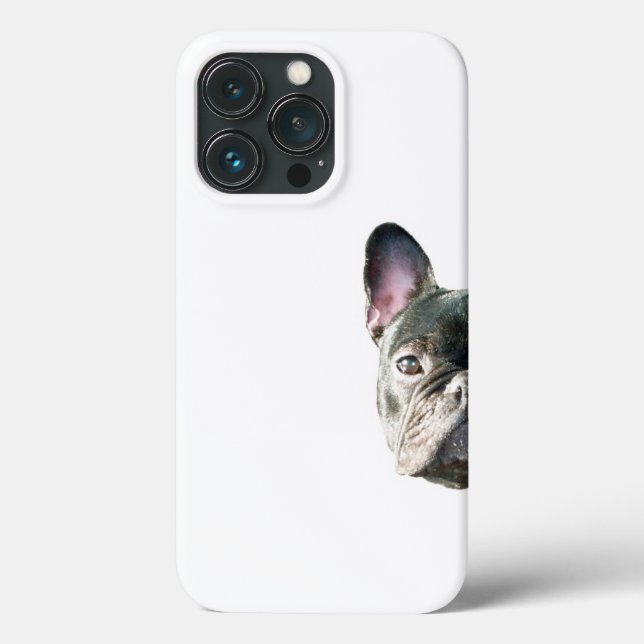 French Bulldog 'peeking' cell phone case (Back)
