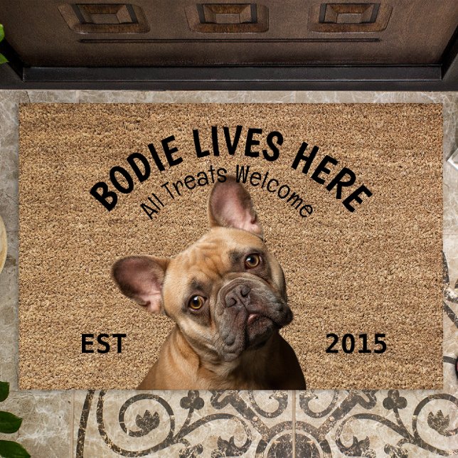French Bulldog Personalised Dog Lover Doormat (Creator Uploaded)