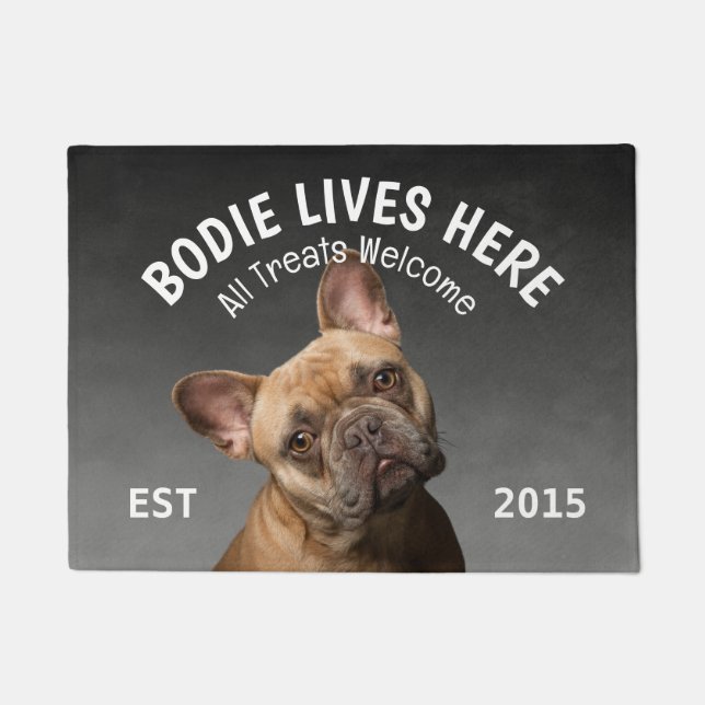 French Bulldog Personalised Dog Lover Doormat (Front)