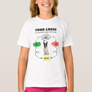 French Bulldog Personalised Food Logic Flowchart T-Shirt
