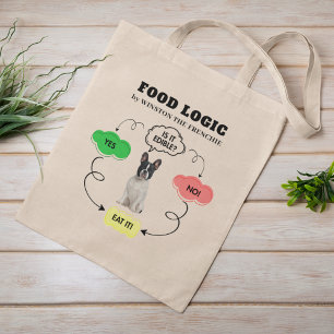 French Bulldog Personalised Food Logic Flowchart Tote Bag