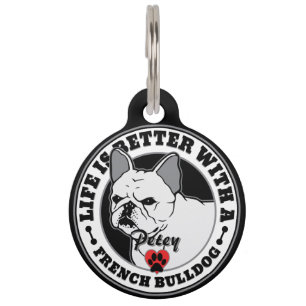French Bulldog Personalised Life Is Better Pet Tag