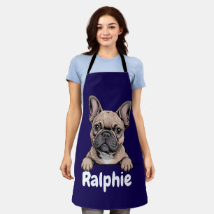 French Bulldog Personalized Dog Name Pet Owner Apron