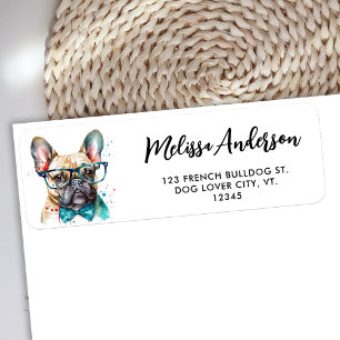 French Bulldog Personalized Pet Dog Return Address