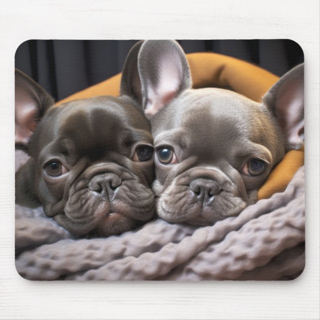 French Bulldog Pet Animal Beauty Warm Cuddle Peace Mouse Mat (Front)
