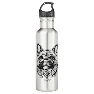 French Bulldog Pet Animal Nature Illustration Art  710 Ml Water Bottle