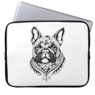 French Bulldog Pet Animal Nature Illustration Art Laptop Sleeve