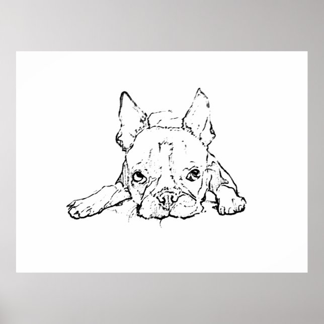 French Bulldog, Pet Memorial Print (Front)