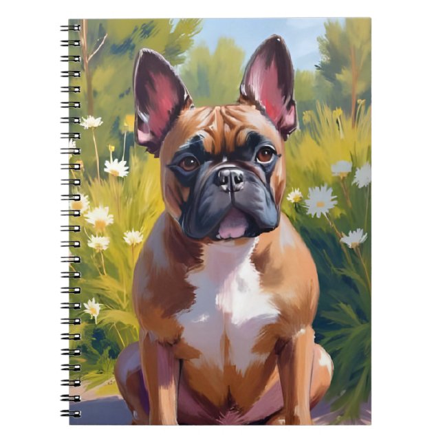 French Bulldog Pet Painting Dog Art Notebook (Front)