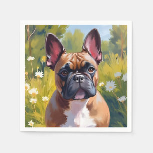 French Bulldog Pet Painting Dog Napkin