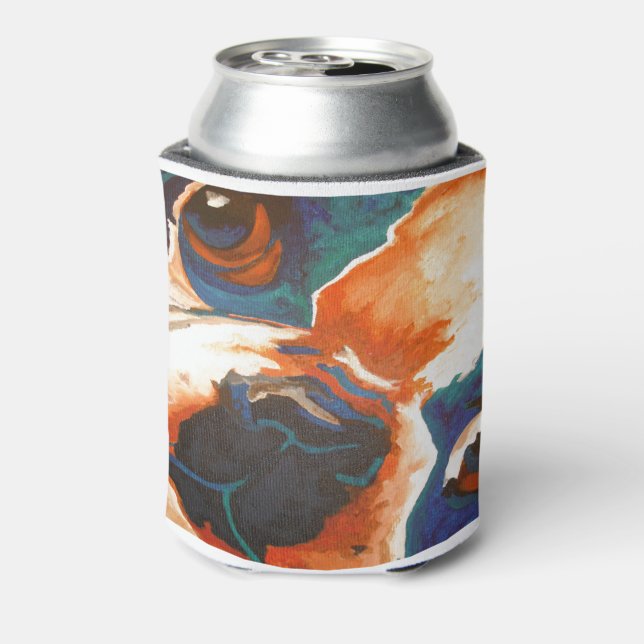 French Bulldog Pet Portrait Can Cooler (Can Back)