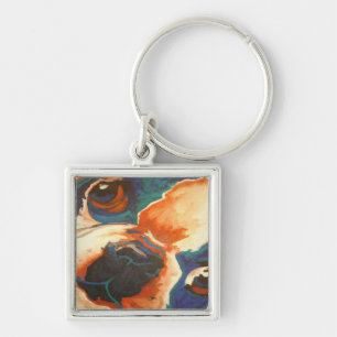 French Bulldog Pet Portrait Key Ring
