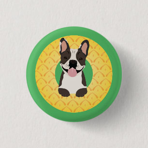French Bulldog Pineapple Fruit 3 Cm Round Badge