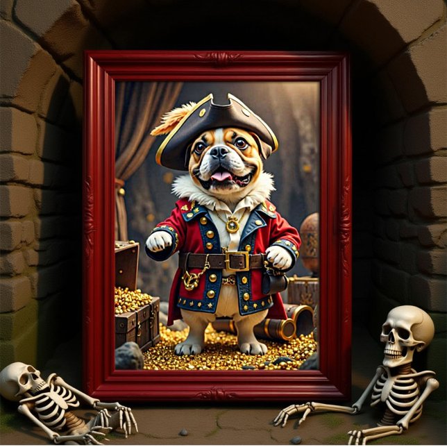 French Bulldog Pirate Bold Captain Poster (Creator Uploaded)