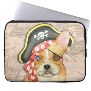French Bulldog Pirate Laptop Sleeve