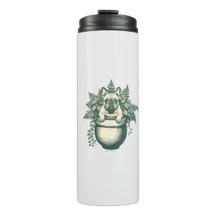French Bulldog Plant Lover Gift Thermal Tumbler