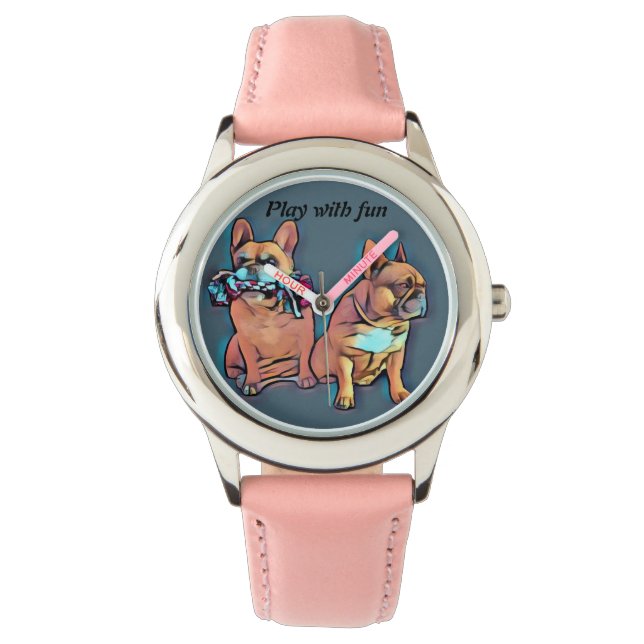 French Bulldog play with fun Watch (Front)