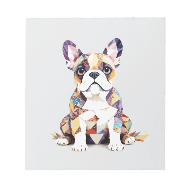 French Bulldog Playful Adorable Fun Joyful Animal Notepad (Front)
