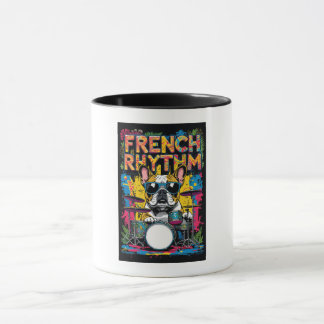 French Bulldog Playing Drums Mug