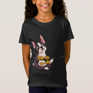 French Bulldog Playing Guitar Guitarist Frenchie T-Shirt