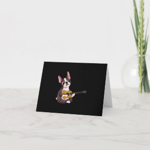 french bulldog playing guitar guitarist gift card