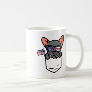 French Bulldog Pocket Frenchie American Usa 4th Of Coffee Mug