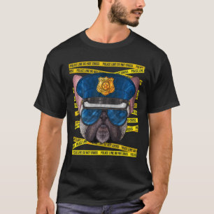 French Bulldog Police Officer Policeman Funny Poli T-Shirt