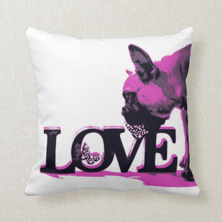 French Bulldog Polyester Throw Pillow 16" x 16"