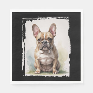 French Bulldog Portrait Napkin