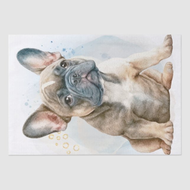 French Bulldog Portrait Tissue Paper (Front)