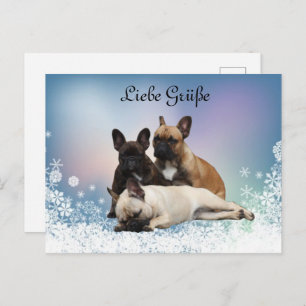 French Bulldog postcard