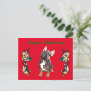 French Bulldog postcard Christmas