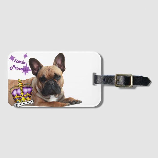 French Bulldog Princess French Bulldog Luggage Tag (Front Horizontal)