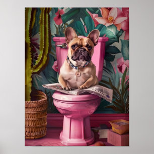 French Bulldog Prints Funny Bathroom Decor Funny