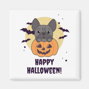 French Bulldog Pumpkin Sweet Dogs Happy Halloween Magnet