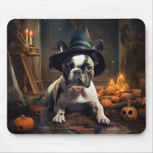 French Bulldog Pumpkins Halloween Scary Mouse Mat
