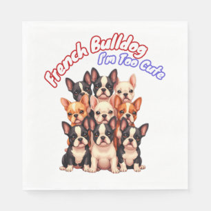 French Bulldog Puppies for a Dog owner Frenchie Napkin
