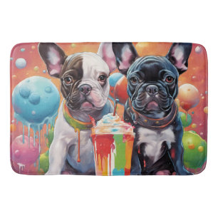 French Bulldog Puppies , Milkshake Bath Mat