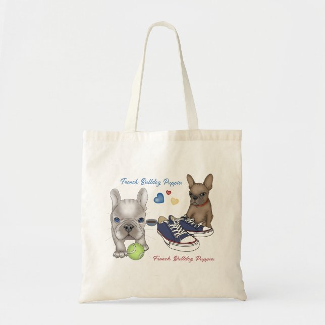 French Bulldog Puppies Tote Bag (Front)
