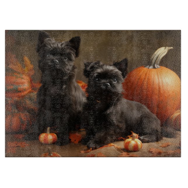 French Bulldog Puppy Autumn Delight Pumpkin Cutting Board (Front)