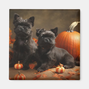 French Bulldog Puppy Autumn Delight Pumpkin Magnet