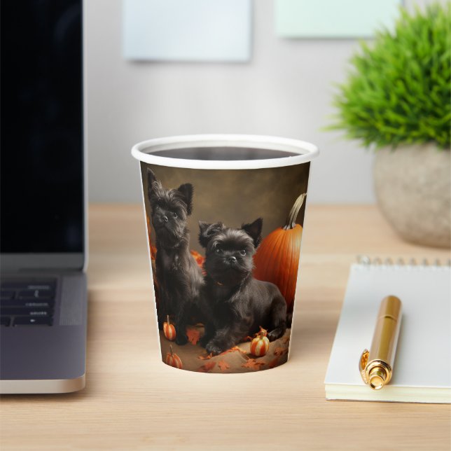 French Bulldog Puppy Autumn Delight Pumpkin Paper Cups (Insitu)
