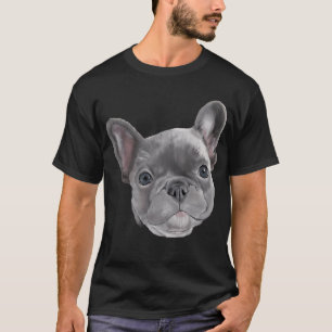 French Bulldog Puppy - Black Background T-Shirt