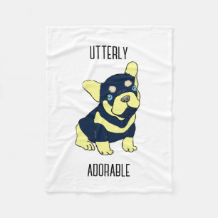 French Bulldog Puppy Cartoon Fleece Blanket