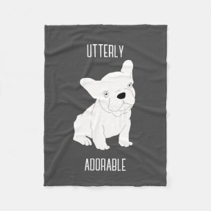 French Bulldog Puppy Cartoon Fleece Blanket
