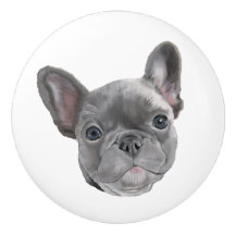 French Bulldog Puppy Ceramic Knob